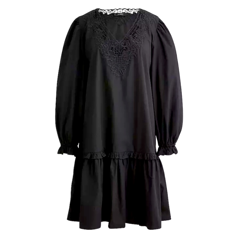 JCrew women’s v-neck eyelet trim dress - worn once - size large